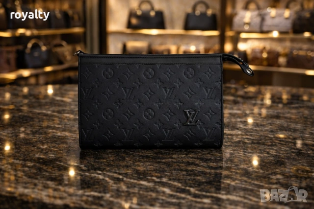 Louis Vuitton Нов Черен Мъжки Кожен Клъч Различни Цветове , снимка 13 - Портфейли, портмонета - 55034338