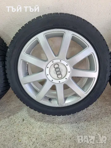 Продавам комплект оригинални алуминиеви джанти Audi със зимни гуми, снимка 4 - Гуми и джанти - 55602368