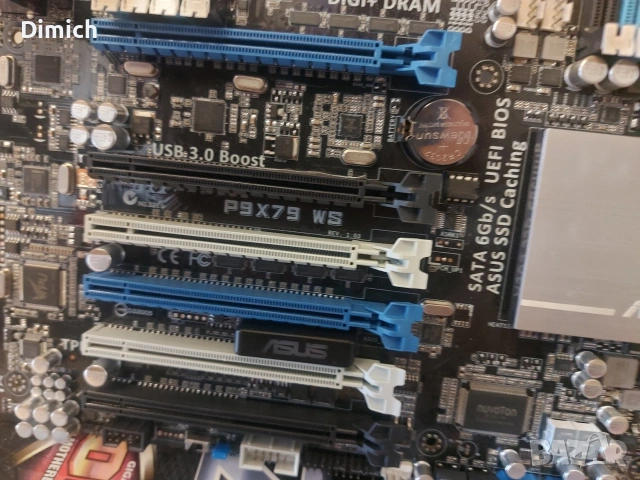 Дънна платка Asus P9X79 WS CPU i7 4930K, снимка 2 - Дънни платки - 55163897
