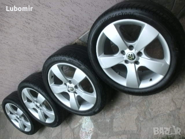 17 цола 5 х 112 мм 4 бр лети джанти - Volkswagen,Audi,Seat,Skoda - комплект с гуми !, снимка 4 - Гуми и джанти - 54933643