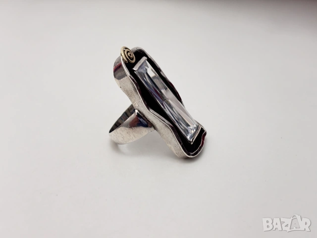 Дамски Сребърен Пръстен (проба 925)- 12,83 грама, Hadar Designers-Израел, снимка 4 - Пръстени - 55170060