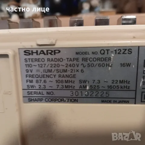 Шарп QT-12 Japan , снимка 9 - Радиокасетофони, транзистори - 55605240