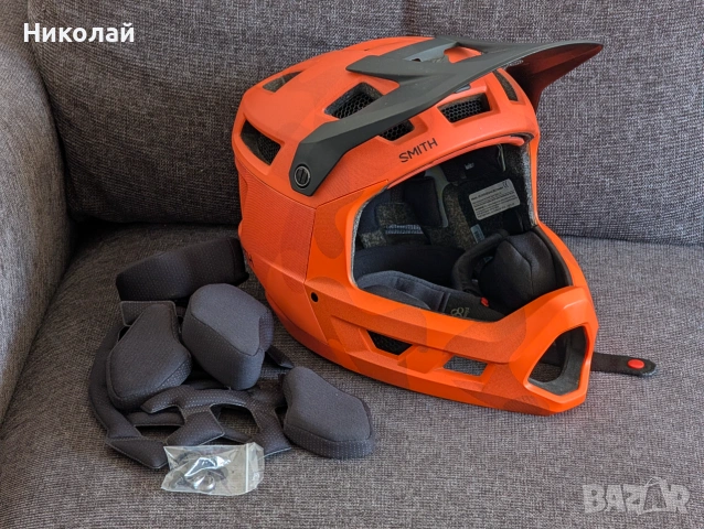 Каска Smith Mainline MIPS за цял нос (размер L, оранжева)