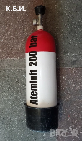 Продавам желязна бутилка - 5L - 200 BAR - АТМОСФЕРИ работно налягане