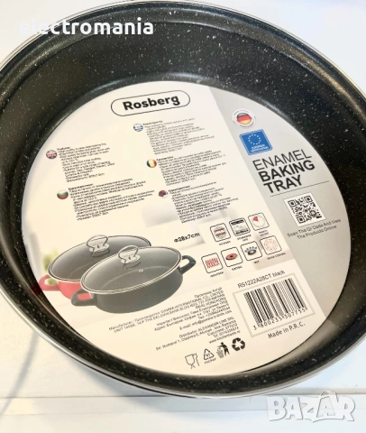 тава и тенджера 2в1 Rosberg R51222A28CT, снимка 5 - Съдове за готвене - 54888922