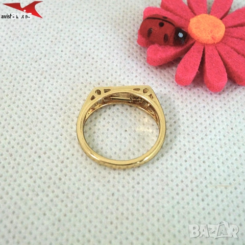 Пръстен с 14К златно покритие 224865, снимка 2 - Пръстени - 54087284