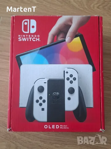 Nintendo Switch OLED White + игра Miitopia, снимка 6 - Nintendo конзоли - 55614301