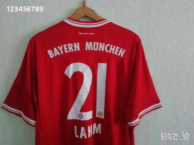 Bayern Munich Lahm Adidas оригинална тениска фланелка Байерн Мюнхен Лаам Екип 2013-2014 , снимка 4 - Тениски - 51058572