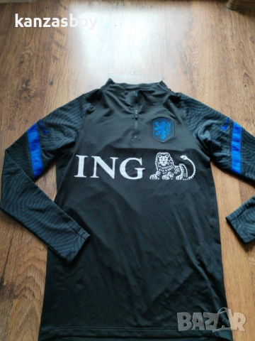 NIKE NETHERLANDS DRY STRIKE DRILL TOP - мъжка футболна блуза КАТО НОВА С, снимка 4 - Блузи - 54401935