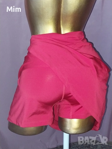 2XL Червена къса пола с боксер/ бански /, снимка 3 - Бански костюми - 55042849