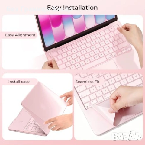 Нов Калъф за Apple MacBook Neo 13 A3404 2026 Frost Pink с клавиатурен протектор за защита лаптоп, снимка 8 - Друга електроника - 55123746