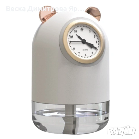 Арома дифузер с LED светлина и дигитален часовник – 300ml USB овлажнител
