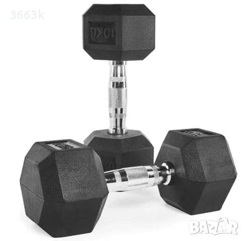 НАЙ-ДОБРА ЦЕНА! Професионални шестоъгълни хекс Дъмбели, Hex Dumbbells , снимка 6 - Фитнес уреди - 54625550