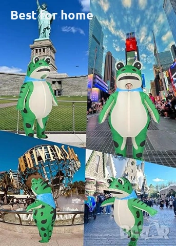 JINSTABAG Надуваем костюм за възрастни, жаба, цяло тяло, луксозен забавен костюм за мъже и жени, снимка 6 - Други стоки за дома - 54159915