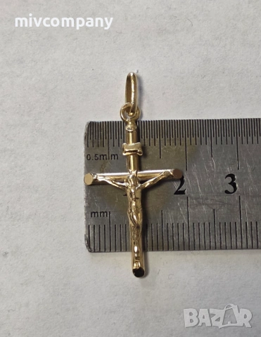 Златна висулка(кръст) 2.42гр., снимка 4 - Колиета, медальони, синджири - 54328937
