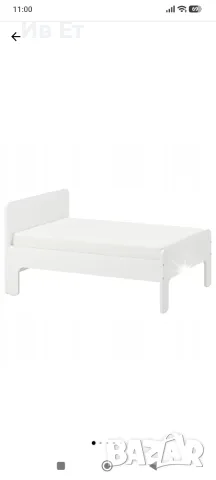 Детско разтегателно легло IKEA SLAKT с включена подматрачна рамка и матрак + подарък преграда, снимка 8 - Мебели за детската стая - 55680379