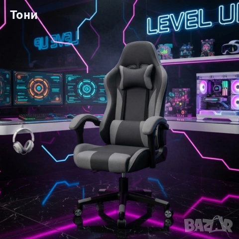 Ергономичен офис и геймърски стол – Максимален комфорт за гърба и врата, регулируем, снимка 7 - Столове - 54232713