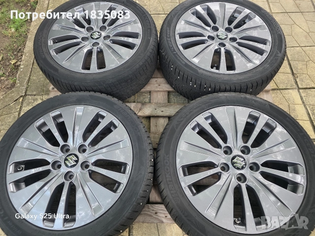 Лети джанти 17ки 5х114.3 Suzuki + зимни гуми 205/50/17 Hankook, снимка 3 - Гуми и джанти - 55289128