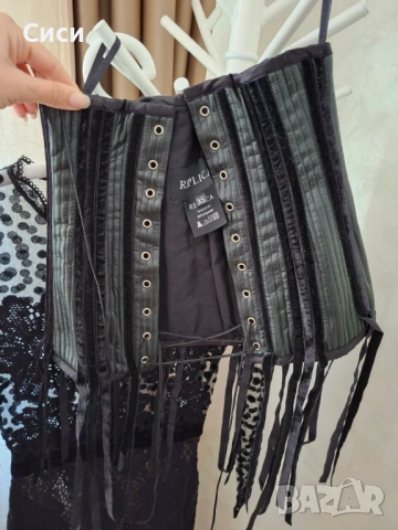 Прозрачна рокля с корсет на българската марка "Replica"/ Реплика