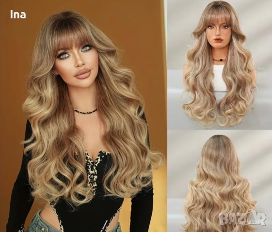 Руса перука гъста и дълга, снимка 3 - Аксесоари за коса - 54245633