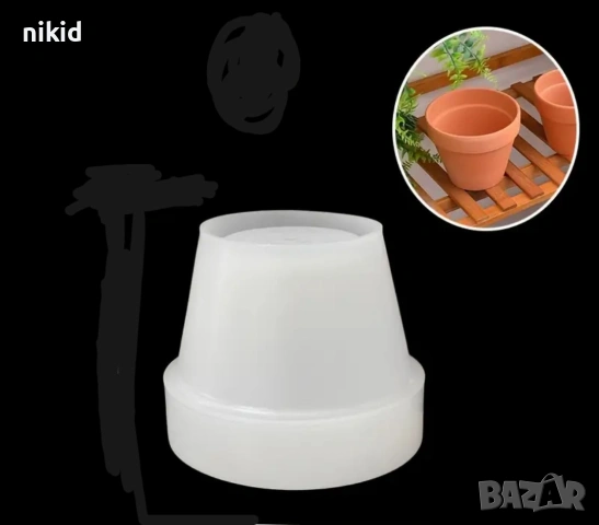 3D саксия силиконов молд форма смола гипс шоколад калъп кашпа