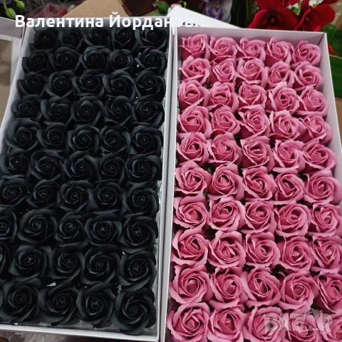 сапунени рози 50 бр в кутия , снимка 8 - Изкуствени цветя - 55345585