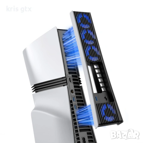 KIWIHOME подобре охлаждащ вентилатор за PS5 Pro с 4 вентилатора 