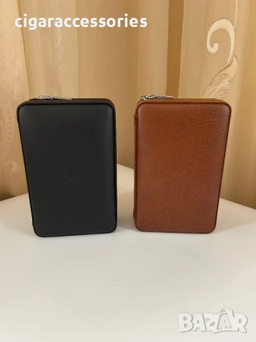 Cohiba преносим хумидор за 4 пури – кедър, кафяв/черен, снимка 6 - Табакери - 54156331