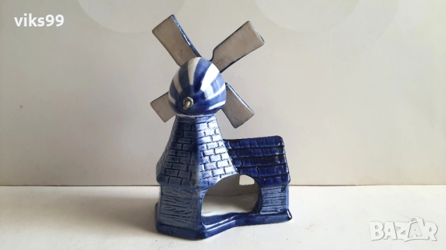 Порцеланова Delft Blue Holland вятърна мелница, снимка 3 - Колекции - 54702689