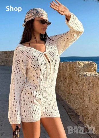 Елегантен плетен гащеризон ☀️, снимка 6 - Гащеризони - 55091925
