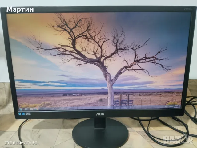 Запазен Full HD LED монитор AOC E2270SWN (21.5 инча)