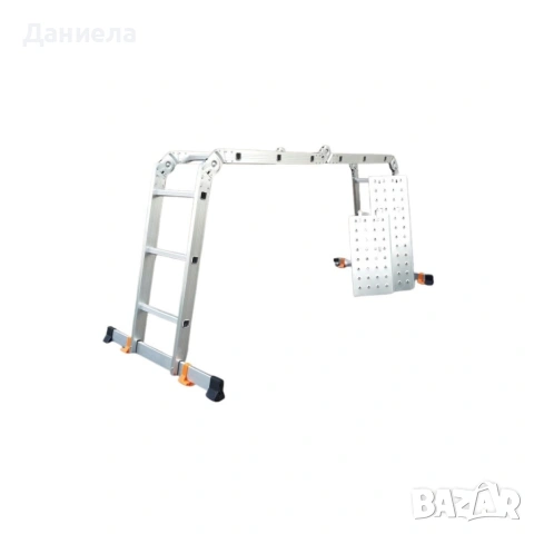 Мултифункционална алуминиева съчленена стълба 4х3 (3.60 м) със стоманени платформи, снимка 5 - Други стоки за дома - 54481291