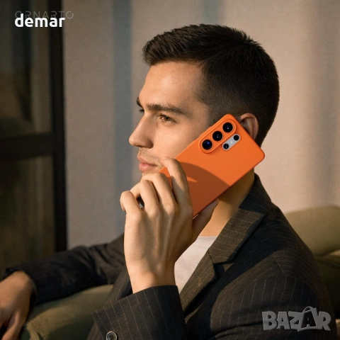 ORNARTO Ултратънък магнитен калъф за Samsung Galaxy S26 Ultra, съвместим с Magsafe, оранжев, снимка 7 - Калъфи, кейсове - 54026910