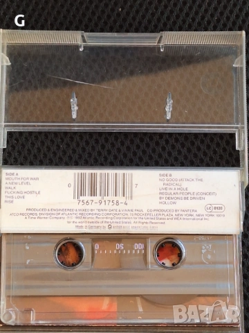 Аудио касета Pantera "Vulgar Display Of Power“ studio album audio cassette, Първо издание, снимка 9 - Аудио касети - 54489803