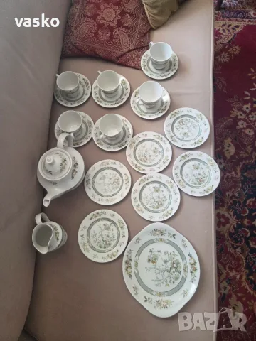 ROYAL DOULTON-порцеланов сервиз за кафе 21 части, снимка 2 - Сервизи - 55441142