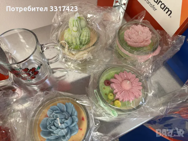 Ароматни свещи красиви, снимка 3 - Ръчно изработени сувенири - 55492127