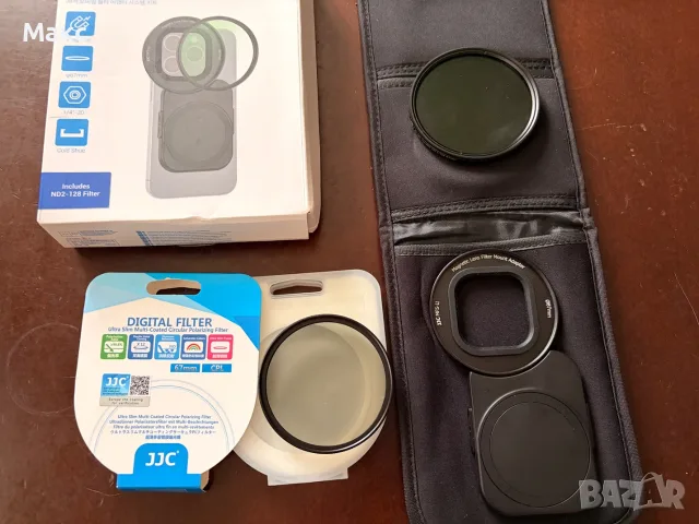 JJC 67 mm Magnetic Lens Filter Adapter Kit за iPhone + Variable ND Filter + CPL, снимка 9 - Аксесоари за Apple - 55412033