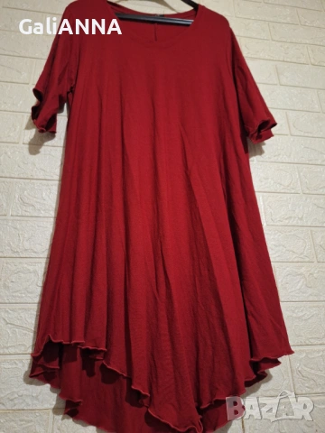СТРАХОТНА ТУНИКА В ЧЕРВЕН ЦВЯТ 2XL, снимка 5 - Туники - 54496706