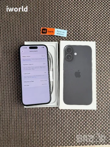 КАТО НОВ❗️ iPhone 16 ❗️Лизинг от 20€/мес ❗️Black 128GB  черен, снимка 3 - Apple iPhone - 55402840