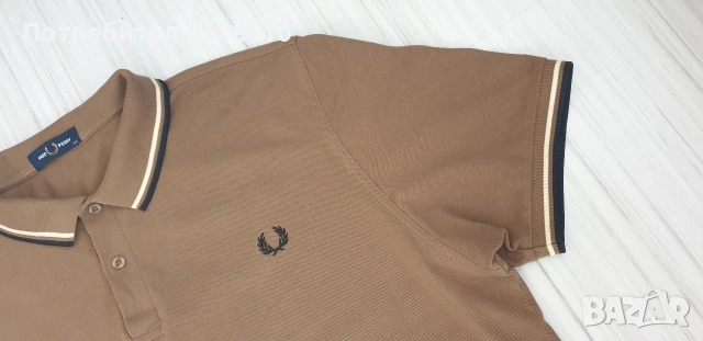 Fred Perry Pique Cotton Mens Size 2XL ОРИГИНАЛ! Мъжка Тениска!, снимка 7 - Тениски - 54794751