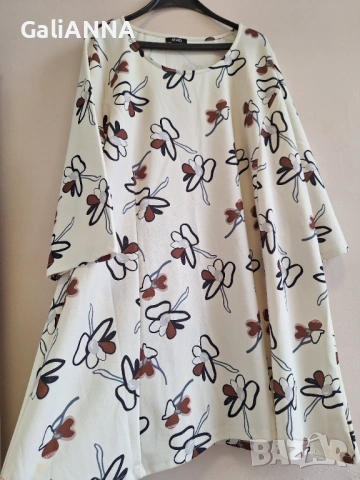 СТРАХОТНА ТУНИКА В ЕФЕКТЕН ДЕСЕН 3XL-4XL, снимка 2 - Туники - 54672556