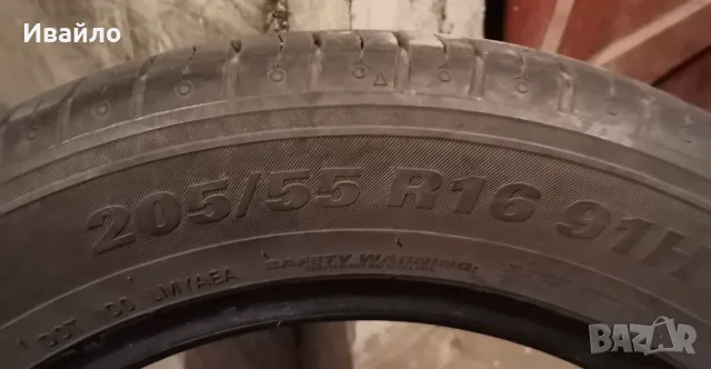 Продавам 4 броя Летни Гуми 205.55.16 на 1 сезон дот 2021 KUMHO , снимка 3 - Гуми и джанти - 55500343