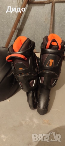 Ролери Oxelo Fit 3 JR Black Orange размер 35-38 с Каска Giro, снимка 5 - Ролери, кънки - 50897591