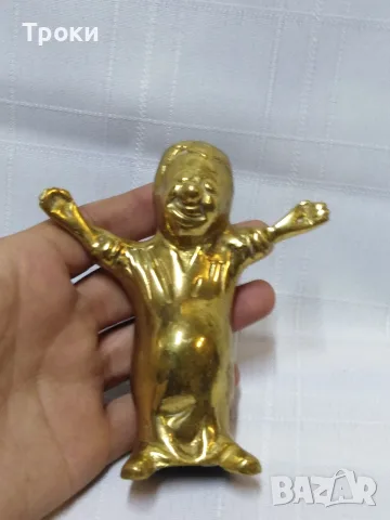 БРОНЗОВА ФИГУРА НА КЛОУН, снимка 4 - Антикварни и старинни предмети - 55530329