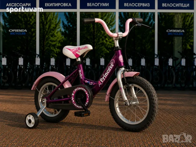 НОВ детски велосипед Leader Princess 12 Pink/Purple - БЕЗПЛАТНА ДОСТАВКА, снимка 2 - Детски велосипеди, триколки и коли - 55394059