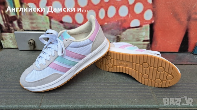 Английски оригинални дамски маратонки Adidas,с естествена кожа, снимка 4 - Маратонки - 54763901