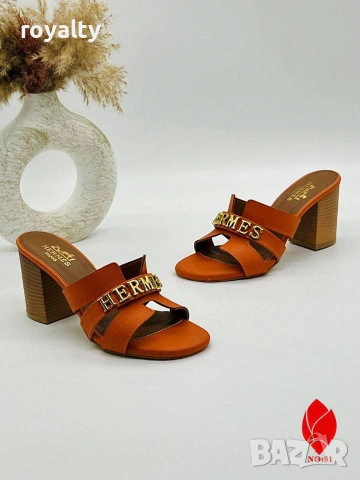 Hermes Нови Дамски Чехли Ерме Различни Цветове , снимка 5 - Чехли - 55129134