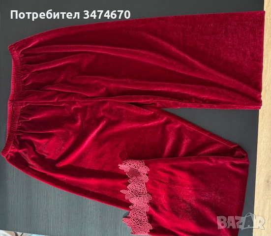 Велурен домашен костюм размер М, снимка 9 - Пижами - 54767463