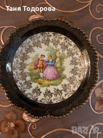 Изящна винтидж декоративна чиния