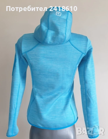 ORTOVOX Merino Inside Stretch Full Zip Hoodie  Womens Size S / XS ОРИГИНАЛ! Дамско горнище с цял цип, снимка 14 - Спортни екипи - 54645485